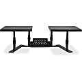 Allsop ErgoTwin Steel Dual Monitor Stand For Monitors Up To 24", 6-2/10"H x 32"W x 14"D, Pearl Black