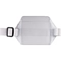 Advantus Arm Badge Holder - Support 3.50" x 2.50" Media - Horizontal - Vinyl - 12 / Box - White, Clear - Adjustable Band 1 thumbnail image