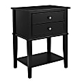 Ameriwood™ Home Franklin 2-Drawer Accent Table, Rectangular, Black 1 thumbnail image