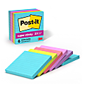 Post-it® Super Sticky Notes, 6 Pads, 4 in x 4 in, 2x the Sticking Power, School Supplies and Office Products, Sticky Notes  - 6756SSMIA 1 thumbnail image