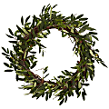 Nearly Natural Polyester Olive Wreath, 20", Green 1 thumbnail image