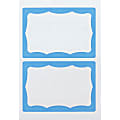 Advantus Color Border Adhesive Name Badges, AVT97048, 2 5/8" x 3 3/4" Rectangle, White/Blue , Box Of 100 1 thumbnail image