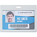 Advantus Horizontal Rigid ID Badge Holder - Support 3.25" x 2" Media - Horizontal - Plastic - 6 / Pack - White 1 thumbnail image