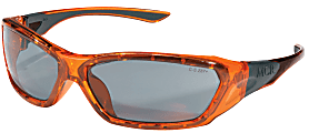 ForceFlex Protective Eyewear, Silver Mirror Lens, Duramass HC, Orange Frame