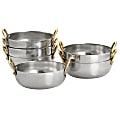 Martha Stewart 6-Piece Mini Vintage Circular Au Gratin Pan Set, Brass