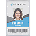 Advantus Clear ID Card Holders - Support 2.13" x 3.38" Media - Vertical - Plastic - 25 / Pack - Clear 1 thumbnail image