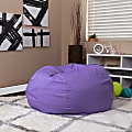Flash Furniture Oversized Bean Bag Chair For Kids And Adults, Purple 1 thumbnail image