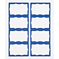 Advantus Color Border Adhesive Name Badges, AVT97188, 2 5/8" x 3 3/4", Rectangle, White/Blue, Box Of 200 1 thumbnail image