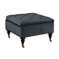 Serta® Abbot Square Tufted Ottoman, Cobalt Blue