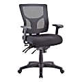 Lorell® Conjure Executive Mid-Back Ergonomic Mesh Chair, Black