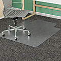 Realspace® SuperMat Chair Mat, Medium Pile Carpet, 36" x 48", w/Lip, Clear, Pack Of 50 Chair Mats