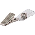 Advantus ID Badge Clip Adapter, Silver, Pack of 25