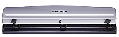 Bostitch 12-Sheet Silver/Black 3-Hole Punch
