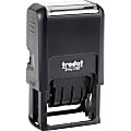 Trodat EcoPrinty 5-In-1 Date Stamp - Custom Message/Date Stamp - 10000 Impression(s) - Black - Recycled - 1 Each