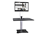 Victor® High Rise™ DC400 Electric Single Monitor Standing Workstation Desk Riser, Black/Silver