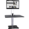 Victor® High Rise™ DC400 Electric Single Monitor Standing Desk Workstation, Black/Silver