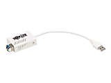 Tripp Lite USB 2.0 Ethernet Adapter - 10/100 Mbps, 100Base-FX, LC, Singlemode Fiber - Network adapter - USB 2.0 - 10/100 Ethernet x 1 - 1310 nm - white - for P/N: N785-INT-SC-SM, NSS-G24D2, NSU-G24C2P08 1 thumbnail image