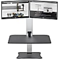 Victor® High Rise™ DC450 Electric Dual Monitor Standing Desk Riser, Black/Silver 1 thumbnail image