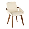 LumiSource Cosmo Chair, Walnut/Cream