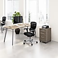 WorkPro® Motiva 72"W Modern Office Desk With 3-Drawer Rolling File Cabinet, Modern Hickory, Standard Delivery 1 thumbnail image