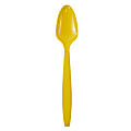 JAM PAPER Big Party Pack of Premium Plastic Spoons, Yellow, 100 Disposable Spoons/Box  1 thumbnail image