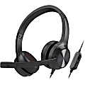 Creative 3.5 mm Stereo On-ear Headset - Stereo - Mini-phone (3.5mm) - Wired - 20 Hz - 20 kHz - On-ear - Binaural - Ear-cup - 6.89 ft Cable - Noise Cancelling, Condenser Microphone - Black 1 thumbnail image