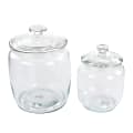 Martha Stewart 4-Piece Glass Canister Set, 5-1/2”H x 5-1/2”W x 8”D, Clear 1 thumbnail image