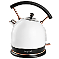 MegaChef 1.8L Half Circle Electric Tea Kettle, White