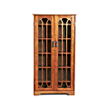 SEI Furniture Window-Pane Media Cabinet, Oak
