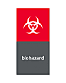 simplehuman Magnetic Trash Label, Biohazard, 4" x 8", Gray