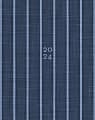2024 Willow Creek Press Monthly Booklet Planner, 7-1/2" x 9-1/2", Denim Stripe, January To December