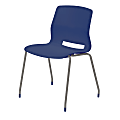 KFI Studios Imme Stack Chair, Navy/Silver