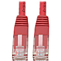 Tripp Lite Cat6 Cat5e Gigabit Molded Patch Cable RJ45 M/M 550MHz Red 3ft 1 thumbnail image