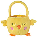 Amscan Chick Plush Easter Baskets, 6"H x 10"W x 10"D, Yellow, Pack Of 2 Baskets