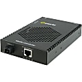 Perle S-1110P-S1SC10D-XT Media Converter - 1 x Network (RJ-45) - 1 x SC Ports - Single-mode - 10/100/1000Base-T, 1000Base-BX-D - 6.21 Mile - Rail-mountable, Rack-mountable, Wall Mountable, Desktop