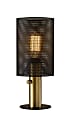 Adesso® Nico Table Lamp, 14"H, Black Shade/Black & Antique Brass Base 1 thumbnail image