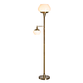 Kenroy Home Edwin Mother And Son Floor Lamp, 71-3/8"H, White Frosted Shade/Oil-Rubbed Bronze Base 1 thumbnail image