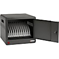 Bretford CUBE Micro Station - Up to 14" Screen Support - 16.50" x 18.25"x 17" Depth - Desktop, Countertop, Wall Mountable - Steel - Charcoal 1 thumbnail image