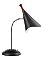 Adesso® Draper Gooseneck Desk Lamp, 18 1/2"H, Black