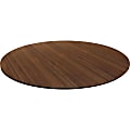 Lorell Knife Edge Banding Round Conference Tabletop - Walnut Round, Laminated Top - 1" Table Top Thickness x 48" Table Top Diameter - Assembly Required - 1 Each