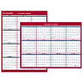 AT-A-GLANCE® 2-Sided Compact Vertical/Horizontal Erasable Yearly Wall Calendar, 12" x 15 11/16", January To December 2019