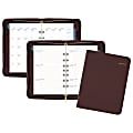 AT-A-GLANCE® Weekly/Monthly Faux Leather Fashion Starter Set Planner, 5 1/2" x 8 1/2", Merlot