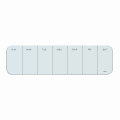 U Brands® Frameless Magnetic Cubical Dry-Erase Weekly Board, 20" x 5 1/2", Frosted White