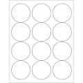 Tape Logic® Round Glossy Labels For Laser Printers, LL303, 2 1/2", White, Case Of 1,200