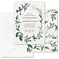 Custom Shaped Wedding & Event Invitations With Envelopes, 5" x 7", Lovely Greenery, Box Of 25 Invitations/Envelopes 1 thumbnail image