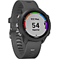 Garmin Forerunner 245 GPS Watch - Wrist - 240 x 240 - Bluetooth - GPS - 168 Hour - Slate Gray - Glass Lens - Fiber Reinforced Polymer Case - Silicone Band