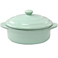 Martha Stewart Stoneware Round Mini Casserole With Lid, 5”, Mint 1 thumbnail image