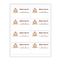 Custom 2-Color Laser Sheet Labels And Stickers, 4" x 2-1/2" Rectangle, 8 Labels Per Sheet, Box Of 100 Sheets