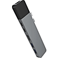 Targus® Sanho HyperDrive NET 6-in-2 USB-C Docking Station, 7/16"H x 1-1/8"W x 5-7/16"D, Space Gray 1 thumbnail image