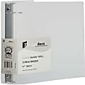 JAM PAPER 3 Ring Plastic Binder, 1.5 inch, Clear, Sold Individually 1 thumbnail image